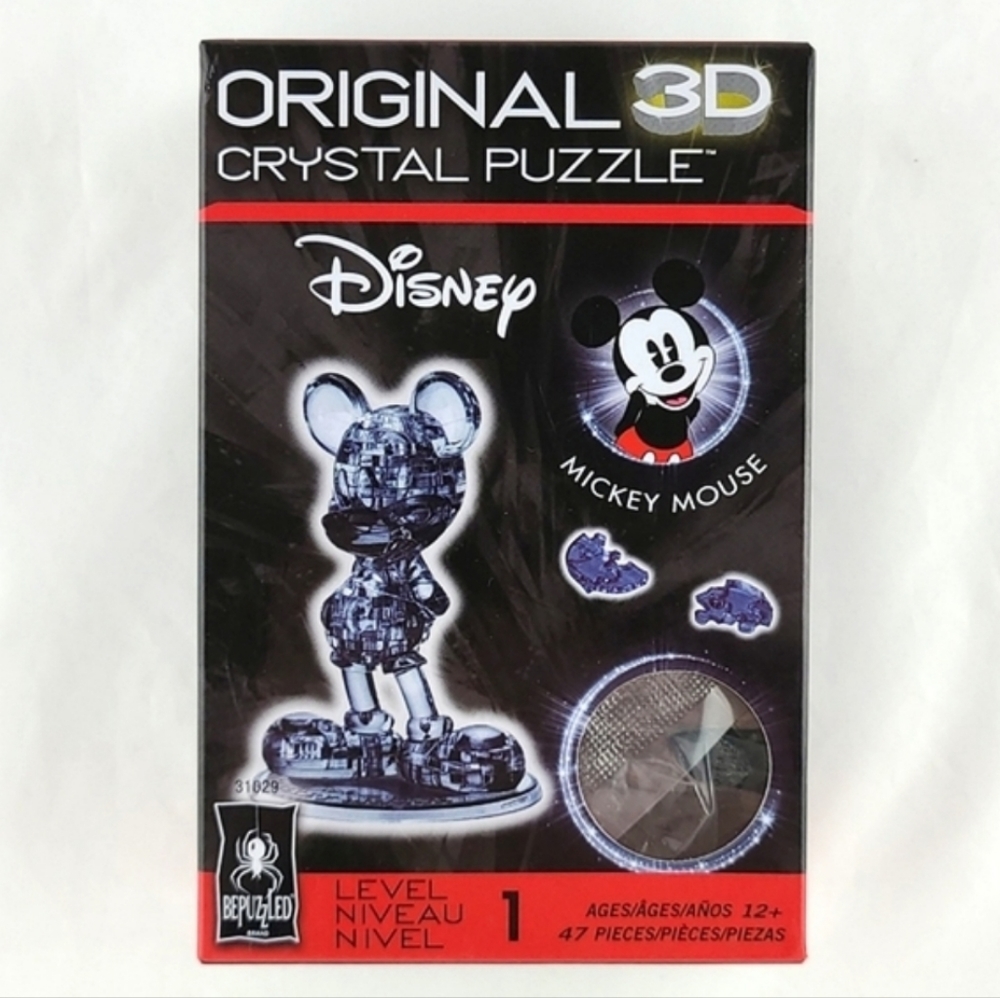 New in box, sealed, Disney Bepuzzled Mickey Mouse Original 3D Crystal Puzzle 47